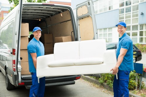 Removal Company Camden team sorting recyclable materials during a move