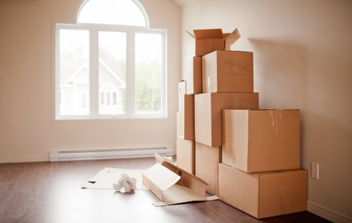 Residential furniture being loaded for a Camden move