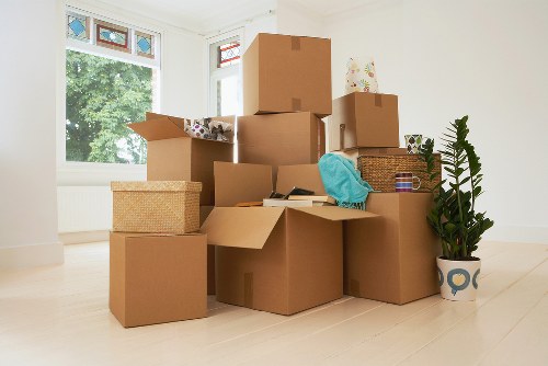 Collected household furniture ready for transport in Camden