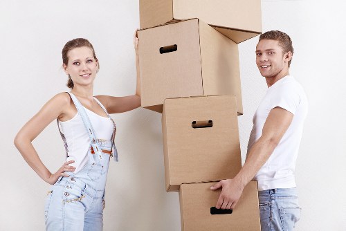 Final unloading and placement during a Camden removal service