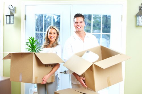 Unpacking service setup in a Camden home after a move
